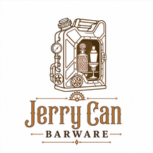Logotipo del steampunk de Jerry Can Barware