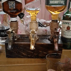 Rustic Whiskey Bottle Dispenser - whiskey dispenser tap demo 01