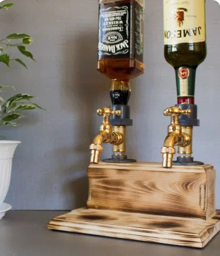 Collector display setup for Rustic Whiskey Bottle Dispenser